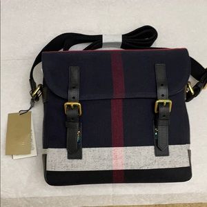 Burberry Small Canvas Check Messenger Bag
